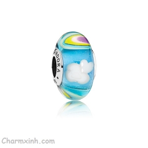 Charm thuỷ tinh cầu vồng Iridescent Rainbow Glass Murano Charm GL 004